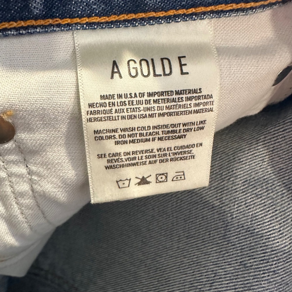 AGOLDE Riley High Rise Straight Jeans Distressed Light Wash Size 26 - Picture 10 of 10